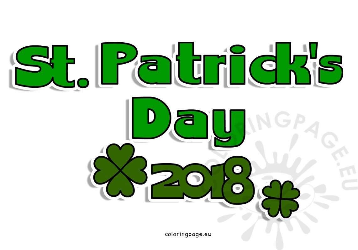 St Patrick's Day 2018 Picture Printable