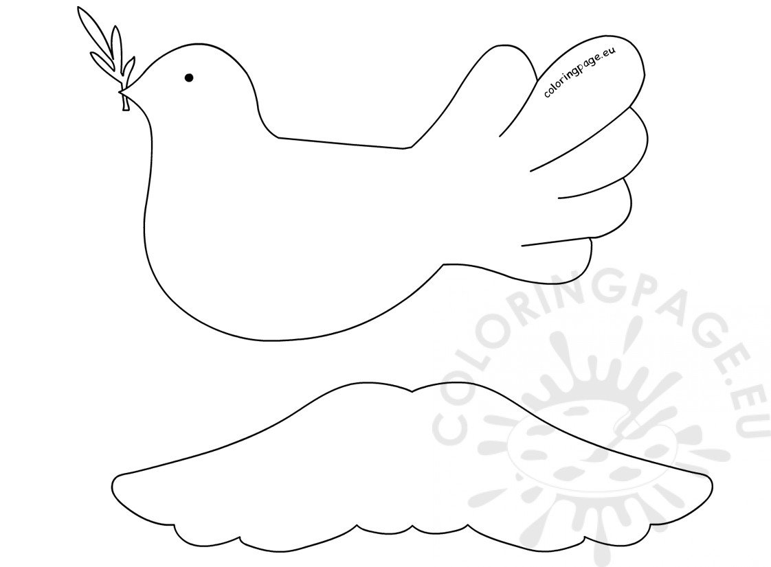 Easy Paper Peace Dove pattern | Coloring Page