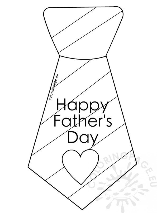 Printable Fathers Day Tie