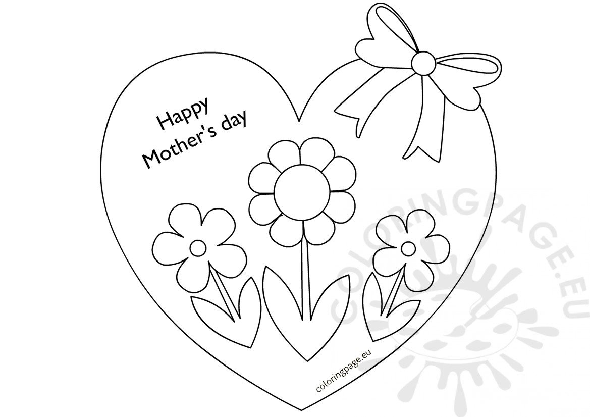 Mothers day heart flowers