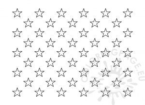 American Flag 50 Stars Template Outline | Coloring Page