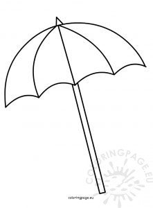 Large beach umbrella Coloring Sheet