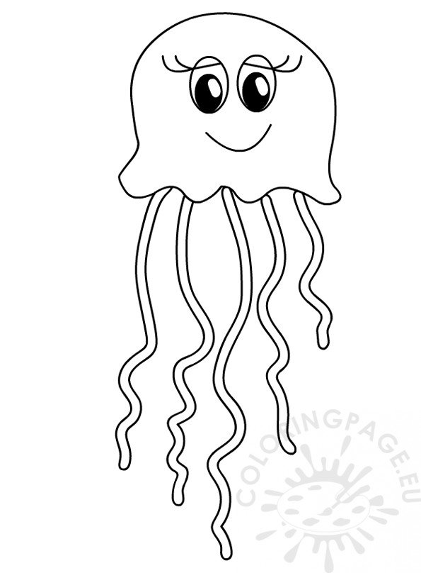 Jellyfish Sea coloring page
