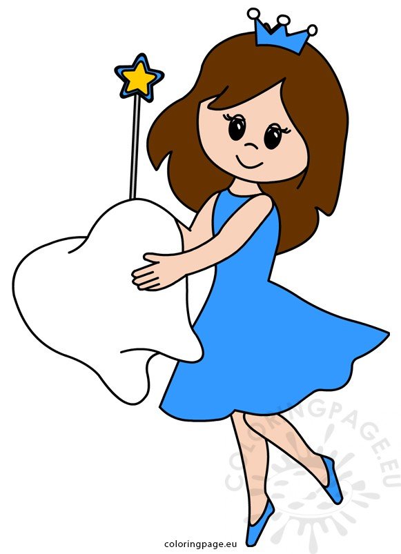 Tooth Fairy flying with Tooth Picture