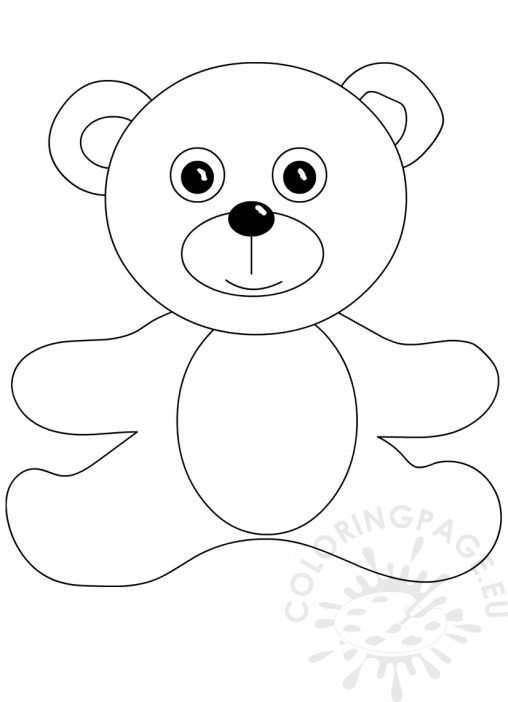 Teddy Bear Doll template | Coloring Page