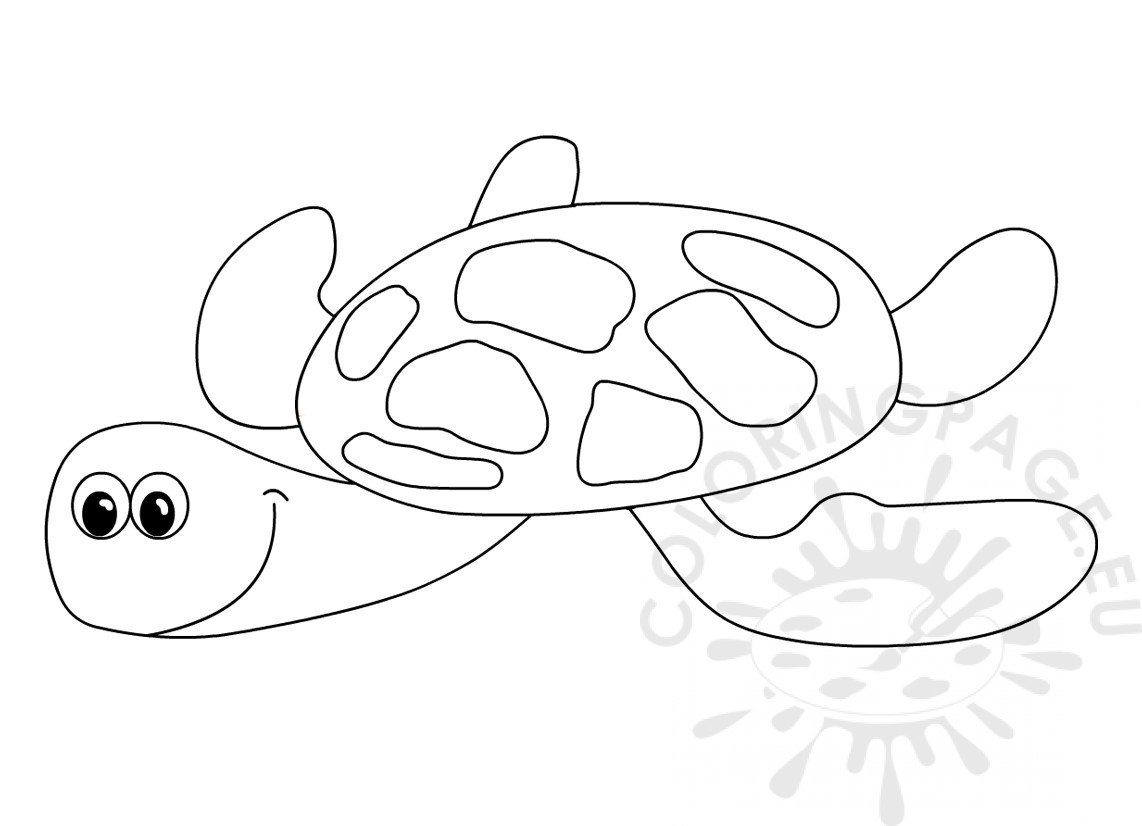 Sea animals coloring page Sea turtle 