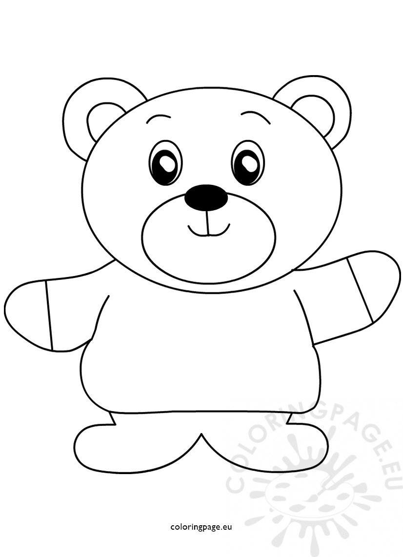 cartoon happy little bear