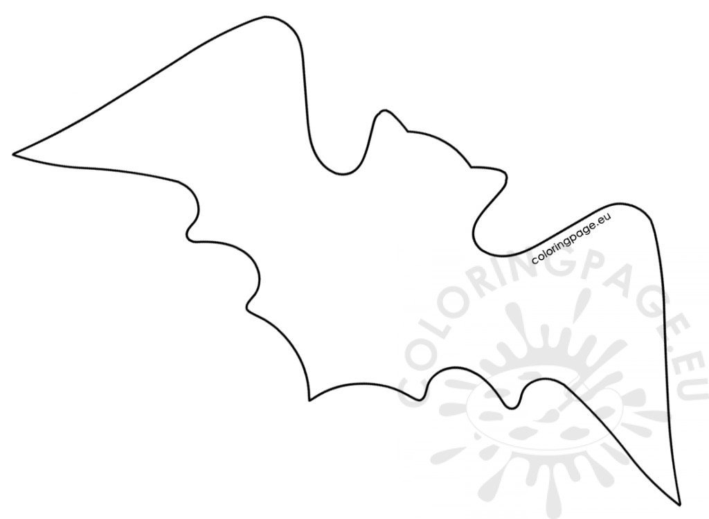 Large bat template printable Coloring Page Large bat template printable Coloring Page