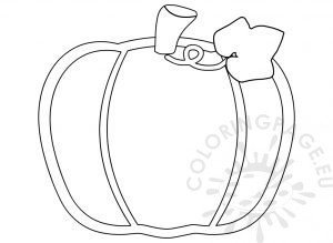 Simple Pumpkin with leaf drawing printable