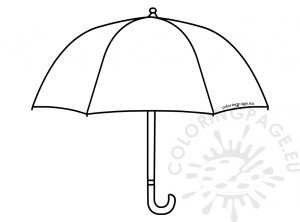 small umbrella from rain template  coloring page