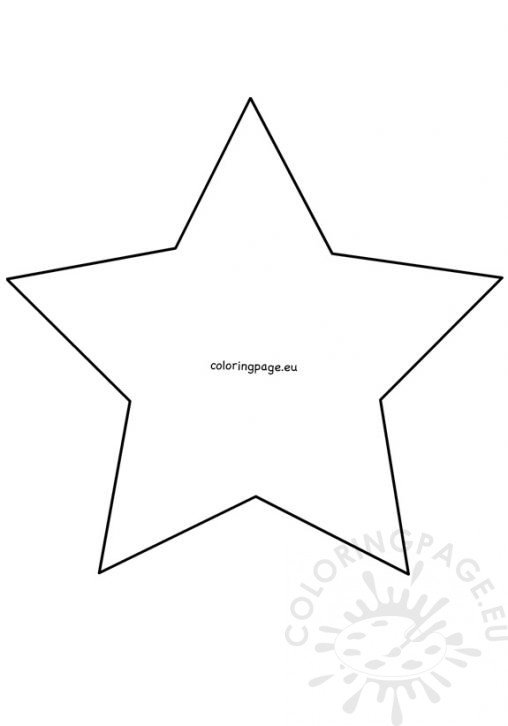 5 point star template printable Craft pattern | Coloring Page