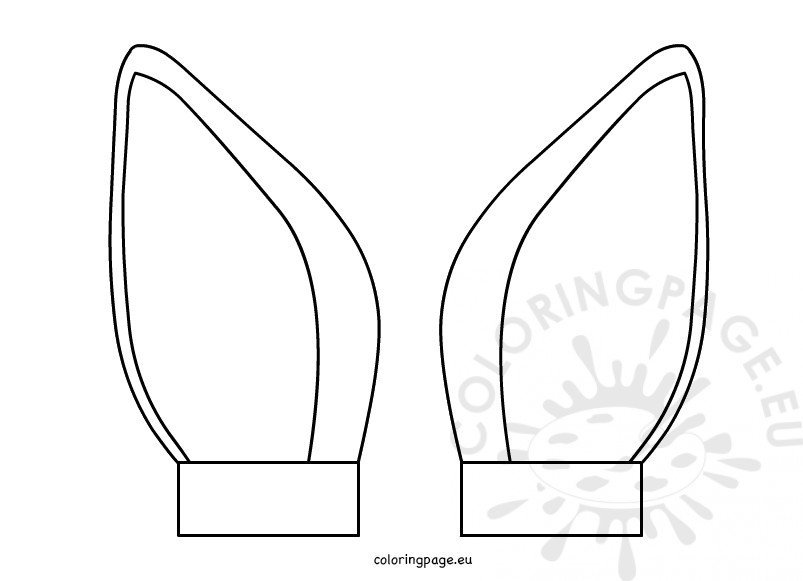 Printable Cat Ear Template Cut Out Coloring Page