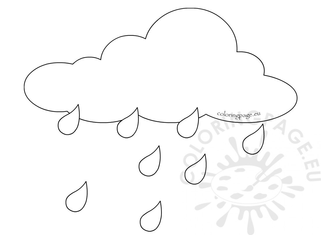 Rain Cloud Drawing For Kids
