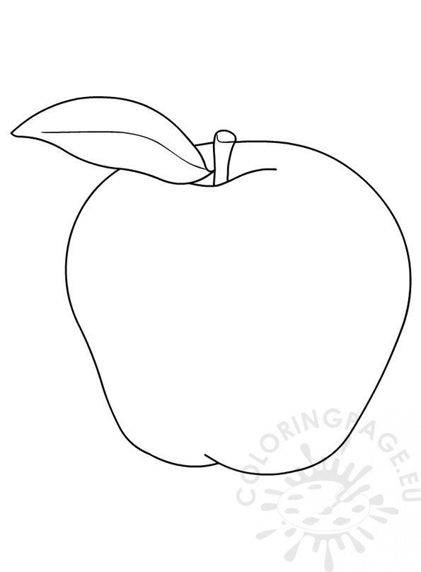 Fruit coloring Apple shape vector