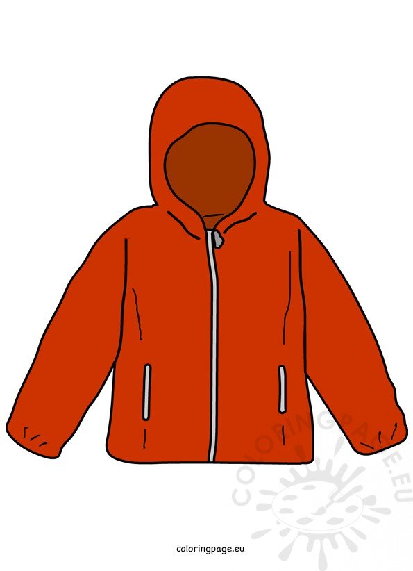 Red jacket Kids Clothing clipart | Coloring Page