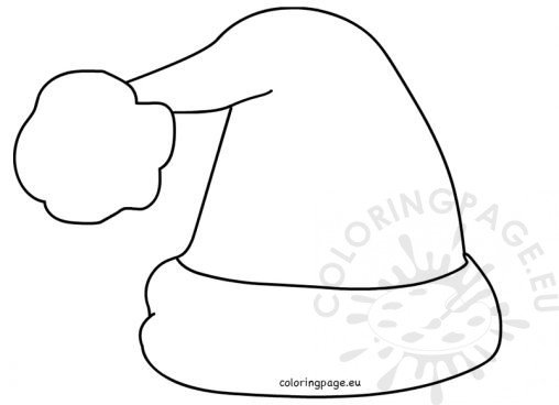 Santa Claus hat printable outline for crafts – Coloring Page