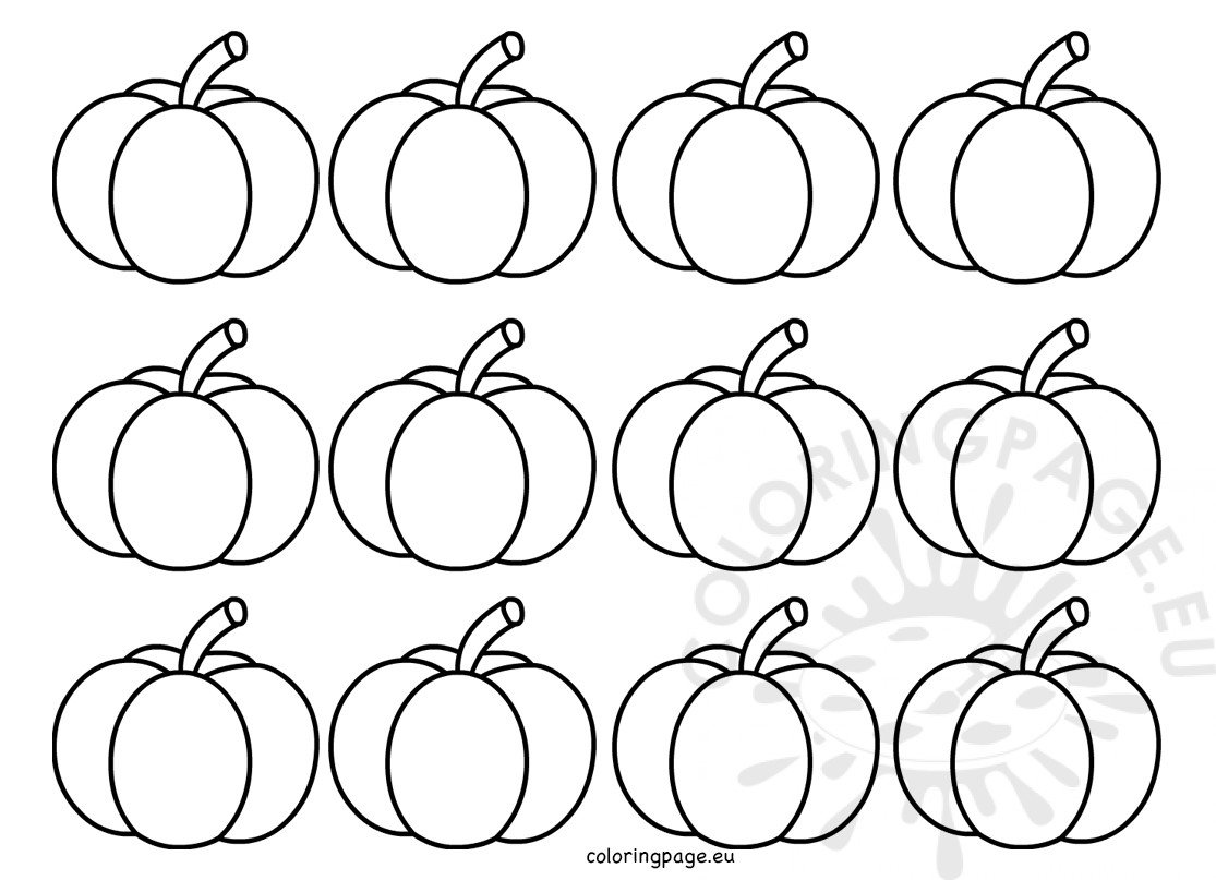 Small Pumpkin Shape Template Coloring Page