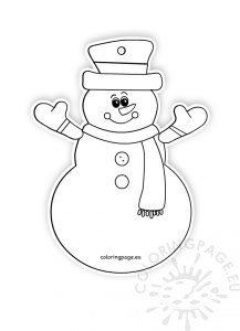 Snowman Christmas Decoration printable | Coloring Page
