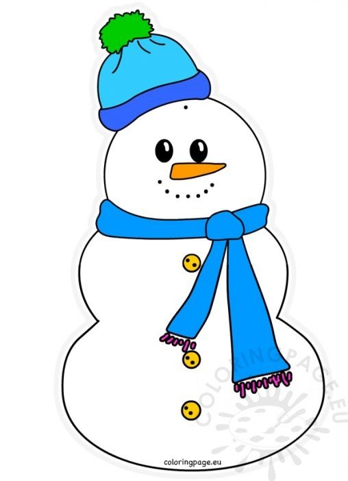 Snowmen decoration to hang printable | Coloring Page