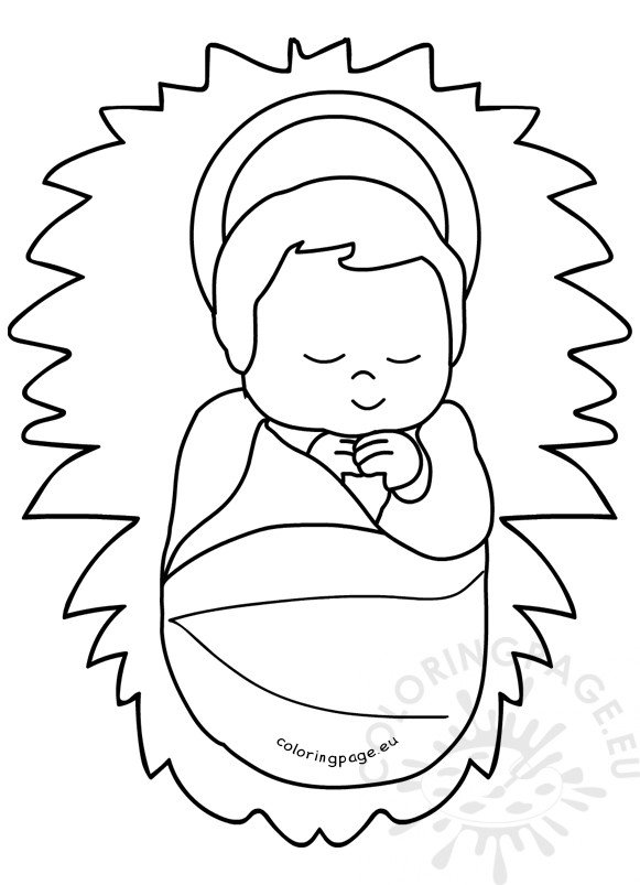 Jesus In A Manger Printable Template - Printable Templates