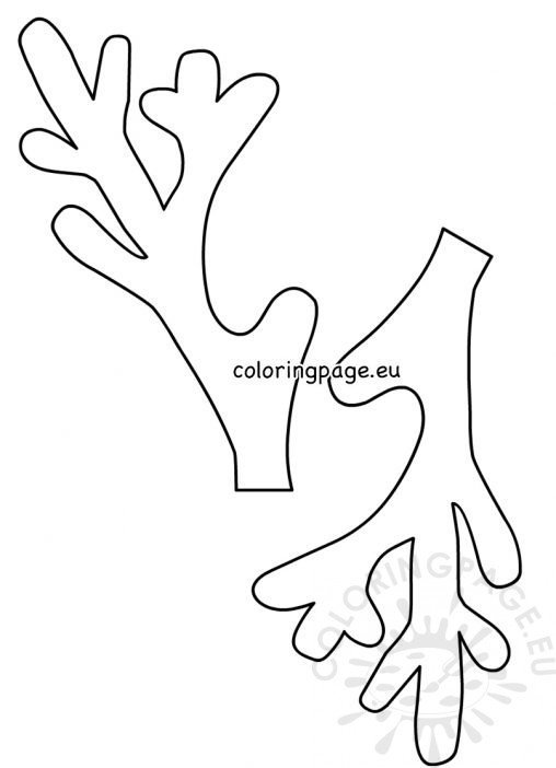 Christmas Reindeer Antlers template | Coloring Page