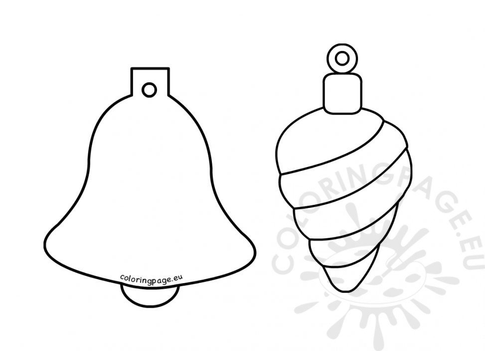 Shape hanging Christmas tree ornaments | Coloring Page