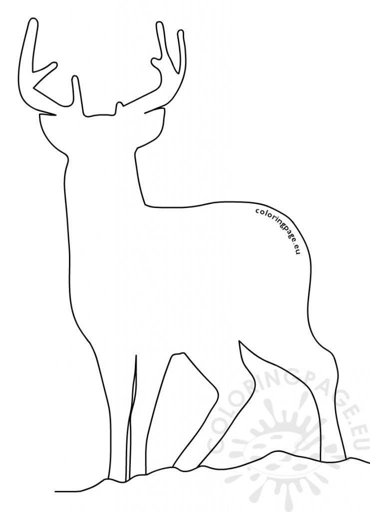 Printable reindeer template Xmas Crafts | Coloring Page