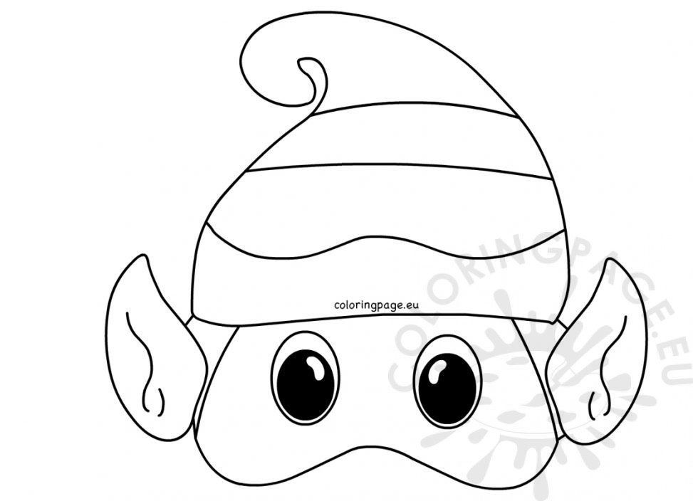simple-christmas-elf-mask-template-coloring-page