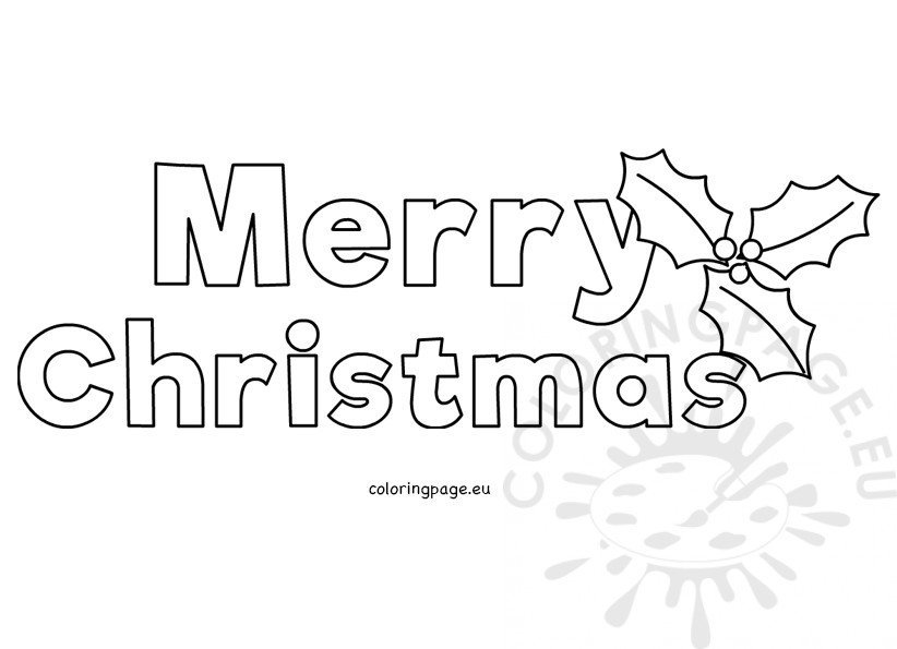 Merry Christmas Bubble Letters Printable