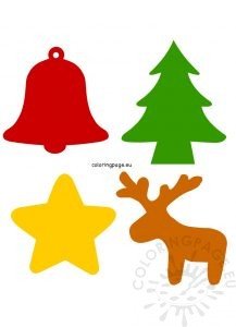 Paper set of Christmas decoration printable – Coloring Page