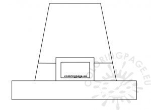 Preschool Pilgrim Hat template printable – Coloring Page