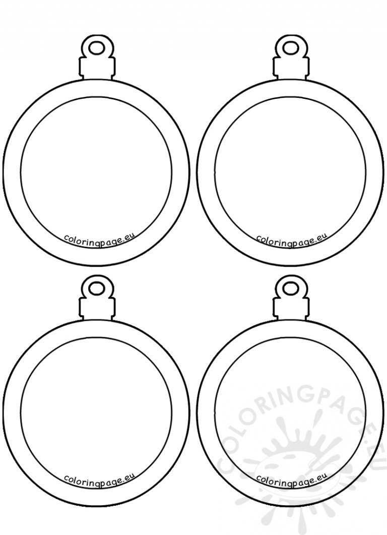 Handmade Round Christmas Tree Ornament | Coloring Page