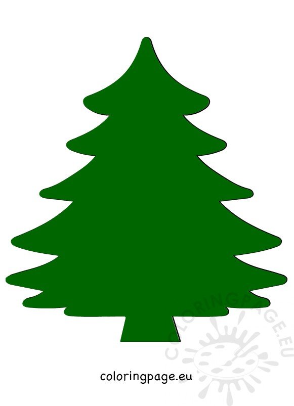 silhouette pine tree christmas