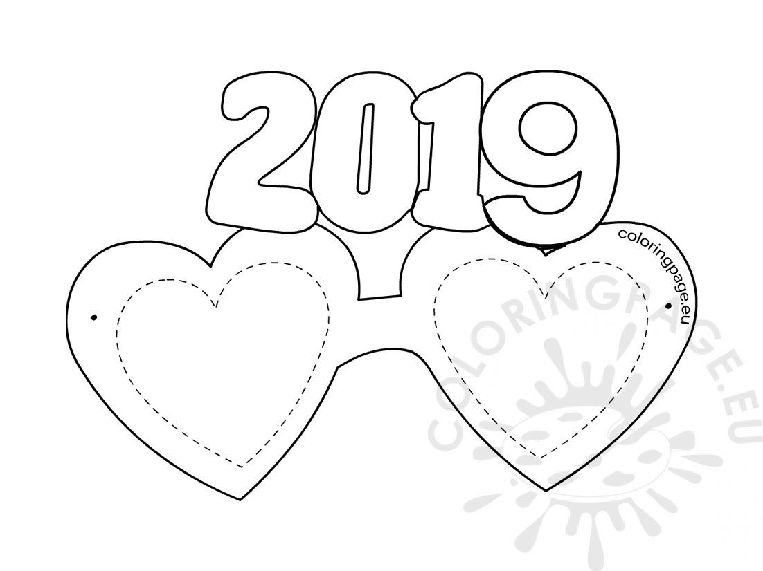 2019 New Year Photo Booth Props Selfie