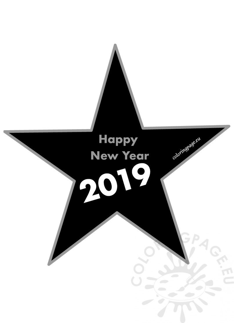 happy new year 2019 star