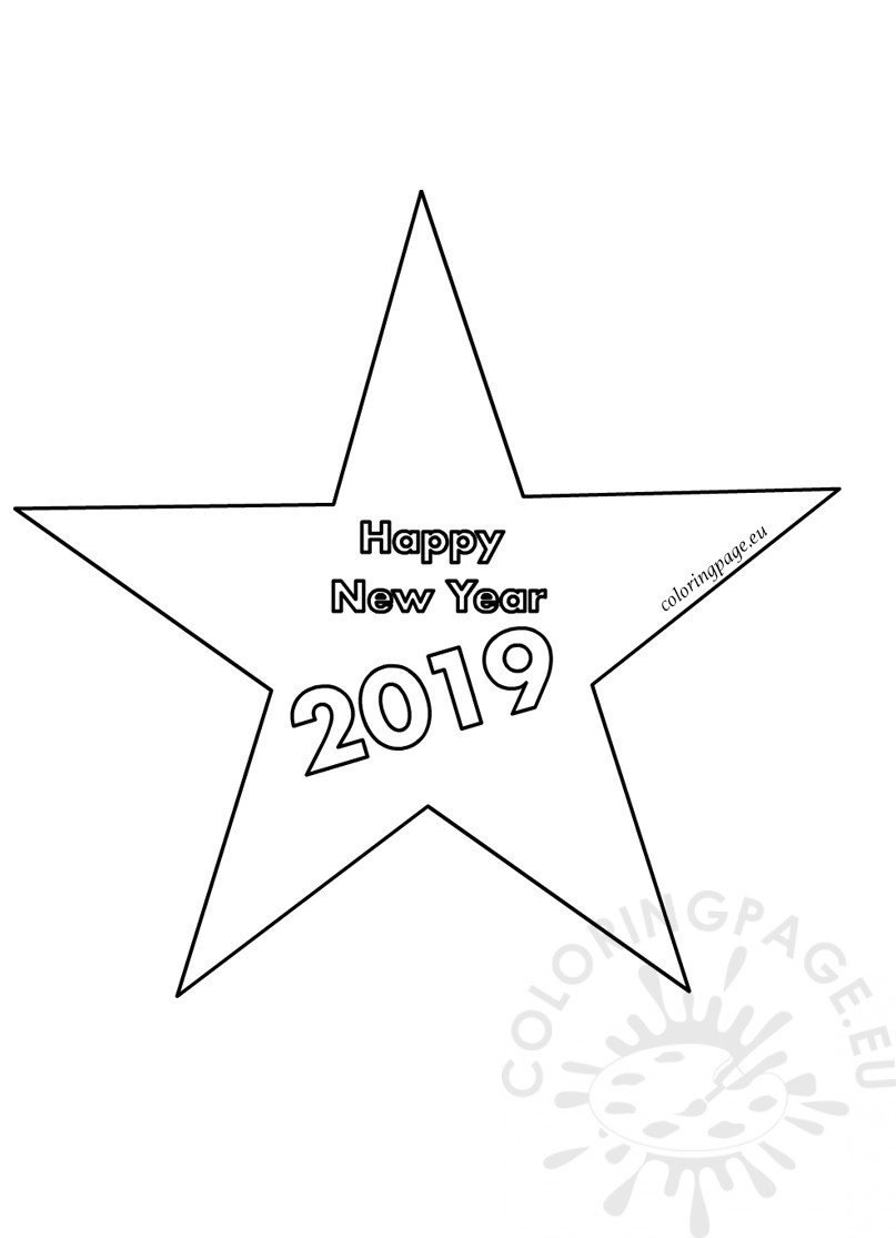 new year 2019 star decoration