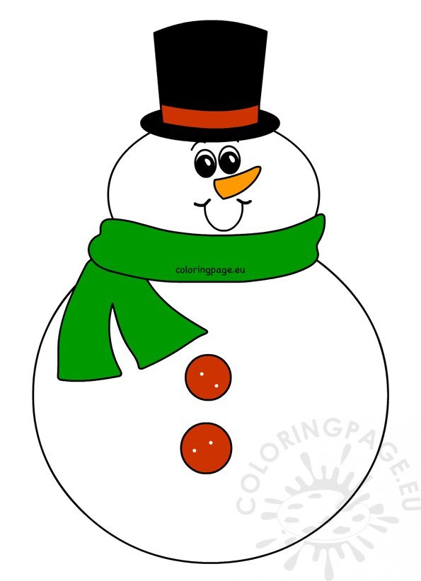 snowman green scarf