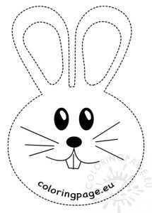 Easter Rabbit Tracing Worksheet printable – Coloring Page