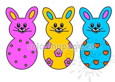 Easter decoration paper rabbits hanging2