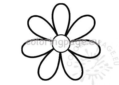 Seven petal flower template printable – Coloring Page