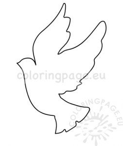 Easter dove bird shape vector art | Coloring Page