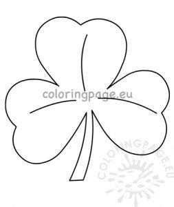 Three leaf clover template St. Patrick's craft | Coloring Page