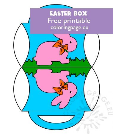 easter pillow box free template