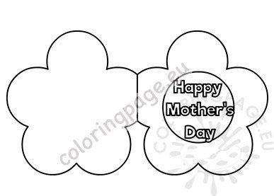 flower shape mothers day card