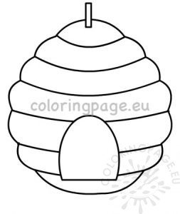 Honey bee hive template Preschool Crafts | Coloring Page