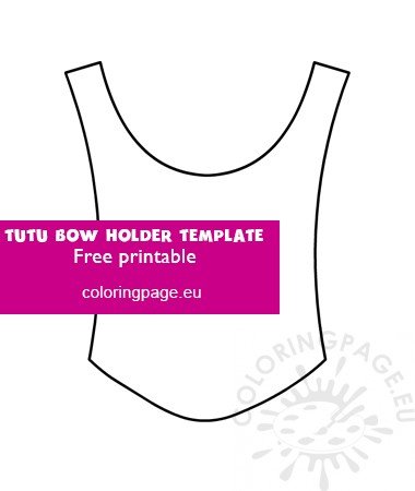 tutu bow holder template