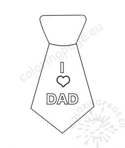 I love you Dad Father’s day template – Coloring Page