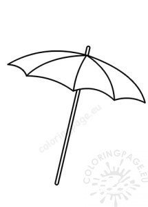 beach umbrella summer template  coloring page
