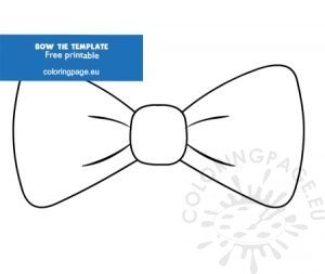 Bow tie template printable | Coloring Page