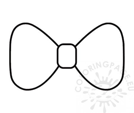 Paper Bow Tie Template – Coloring Page